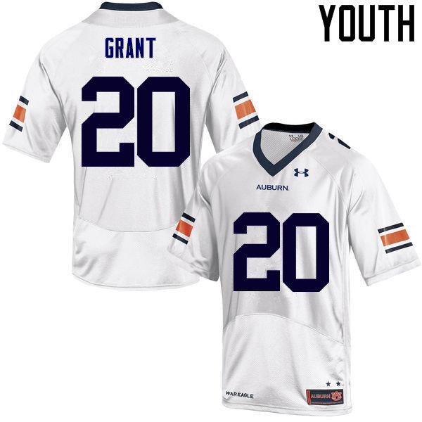 Youth Auburn Tigers #20 Corey Grant College Football Jerseys Sale-White - Click Image to Close